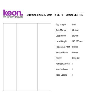 210mmx295.275mm 2 SLITS