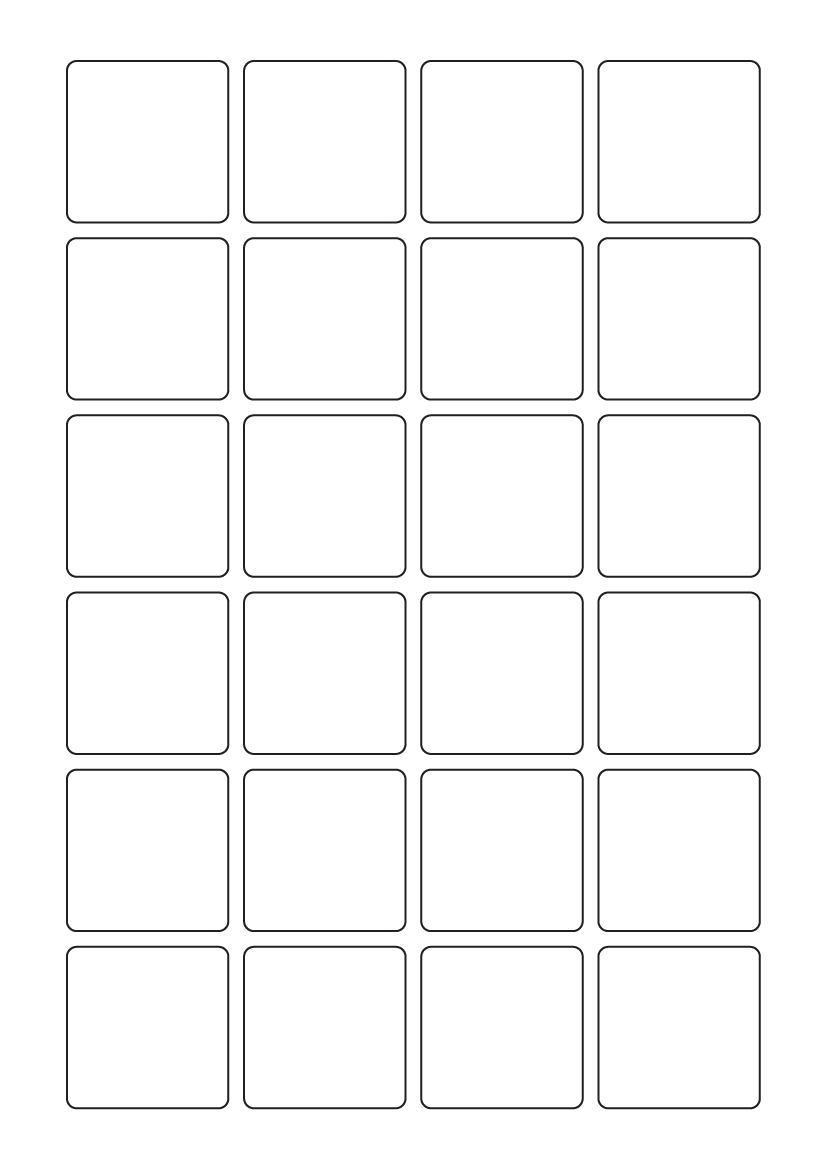 Square label sheet